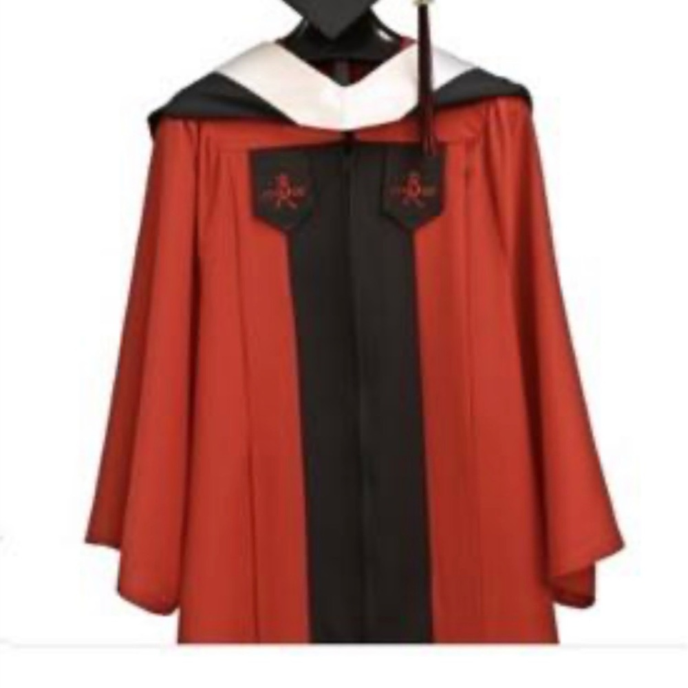 Rutgers University BA Graduation Gown and Hood 5’0 to 5’2